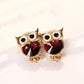 Fashion Cute Crystal Owl Earrings