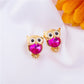 Fashion Cute Crystal Owl Earrings